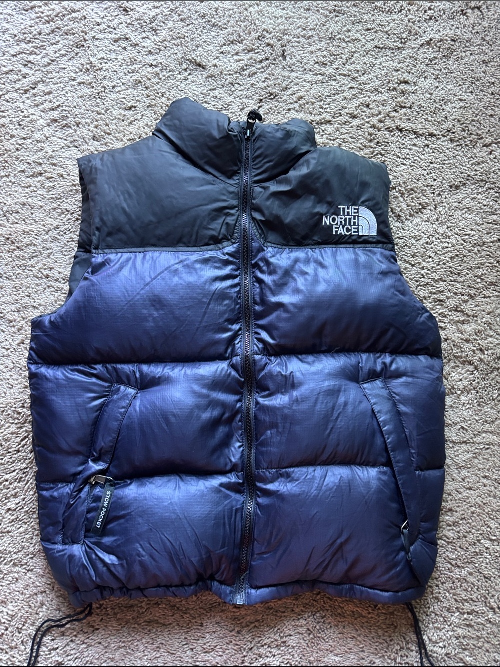 The North Face Navy and Black Insulated Puffer Vest